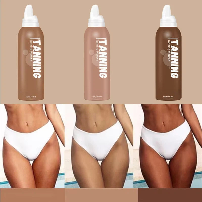 Private Label Hydrating Sunless Tanning Accelerator Foam Vegan Face and Body Self Tan Mousse