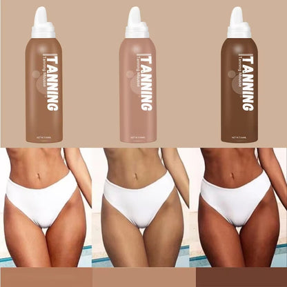 Private Label Hydrating Sunless Tanning Accelerator Foam Vegan Face and Body Self Tan Mousse