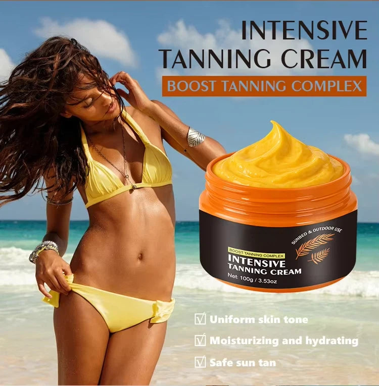 OEM Outdoor Use Bronze Intensive Tanning Cream for Face & Body, Best Gradual Tanner for Men and Women