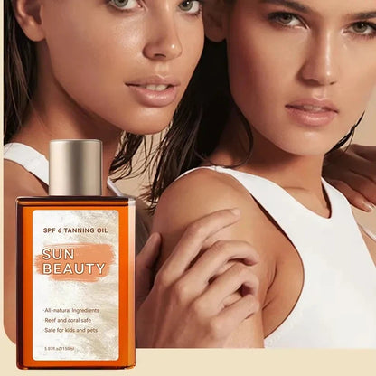 Customized Self-Tanning Oil Quick Color Changing Dark Shimmer Body Oil